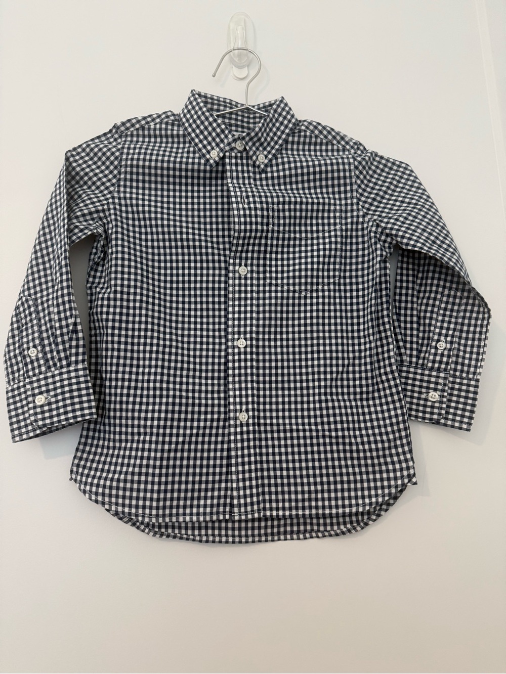 GAP Black & White Gingham Button-Down Shirt - Kids